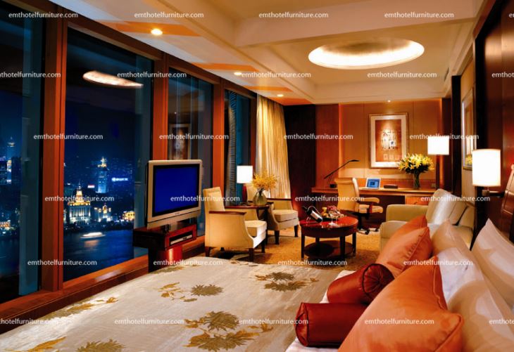 أثاث غرفة نوم فندق Pudong Shangri-La ، الشركة المصنعة للأثاث التعاقدي