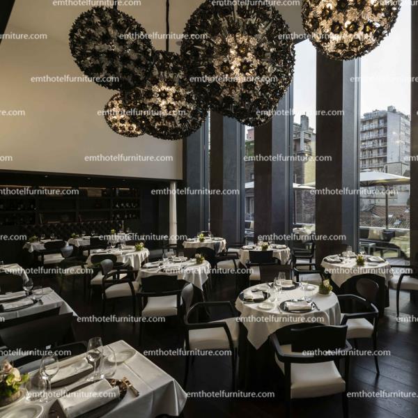 2017 تصميم جديد فندق الأثاث مجموعات مطعم بار البراز طاولة الطعام وكرسي